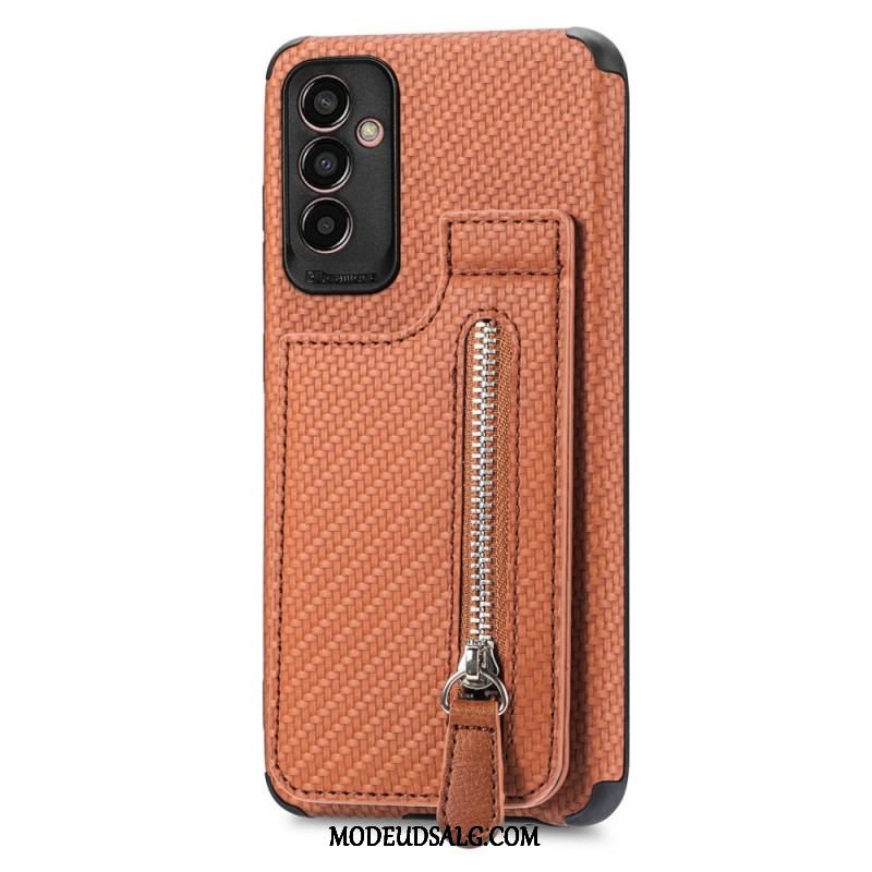 Cover Samsung Galaxy M13 Carbon Fiber Kortholder Beslag