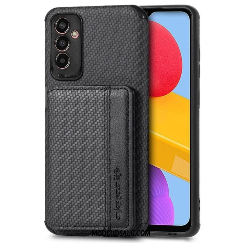 Cover Samsung Galaxy M13 Punge Etui Carbon Fiber Og Magnetisk Tegnebog