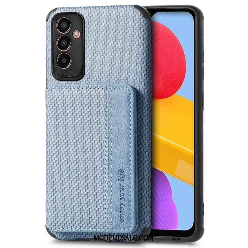 Cover Samsung Galaxy M13 Punge Etui Carbon Fiber Og Magnetisk Tegnebog