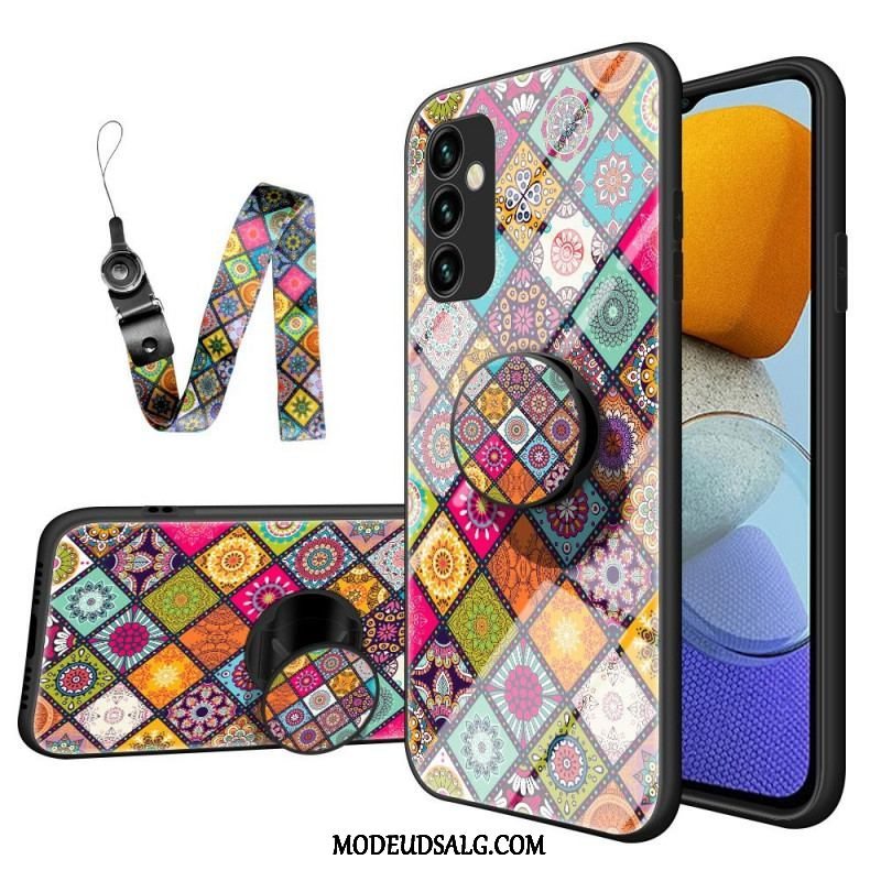 Cover Samsung Galaxy M23 5G Patchwork Magnetisk Holder