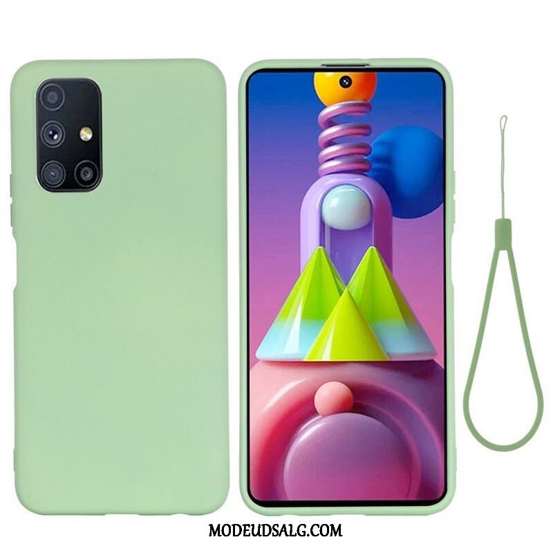 Cover Samsung Galaxy M51 Flydende Silikone Med Snor