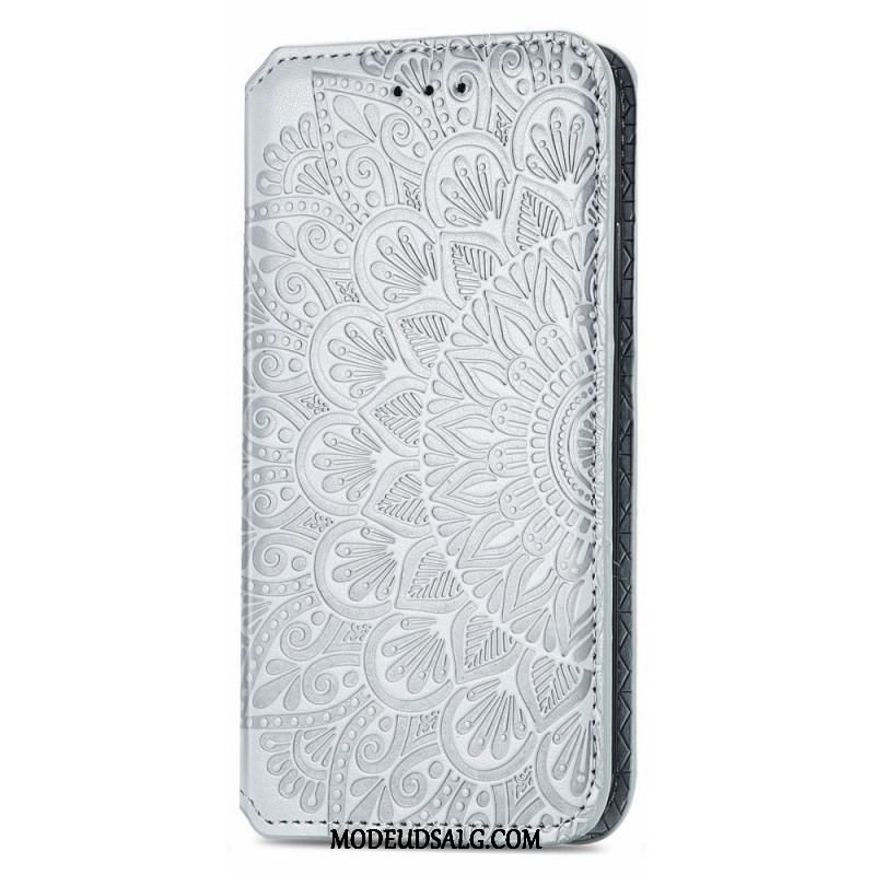 Cover Samsung Galaxy M52 5G Flip Cover Antik Imiteret Læder