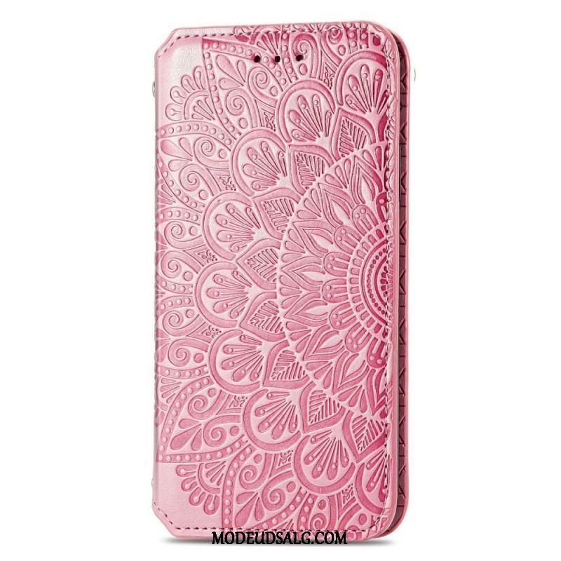 Cover Samsung Galaxy M52 5G Flip Cover Antik Imiteret Læder