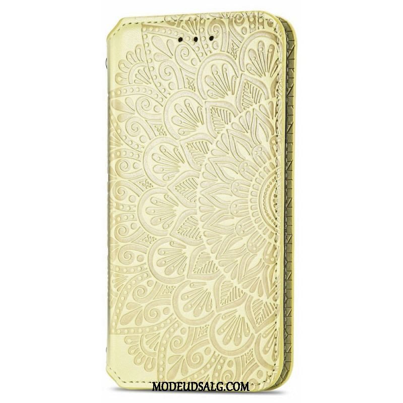 Cover Samsung Galaxy M52 5G Flip Cover Antik Imiteret Læder