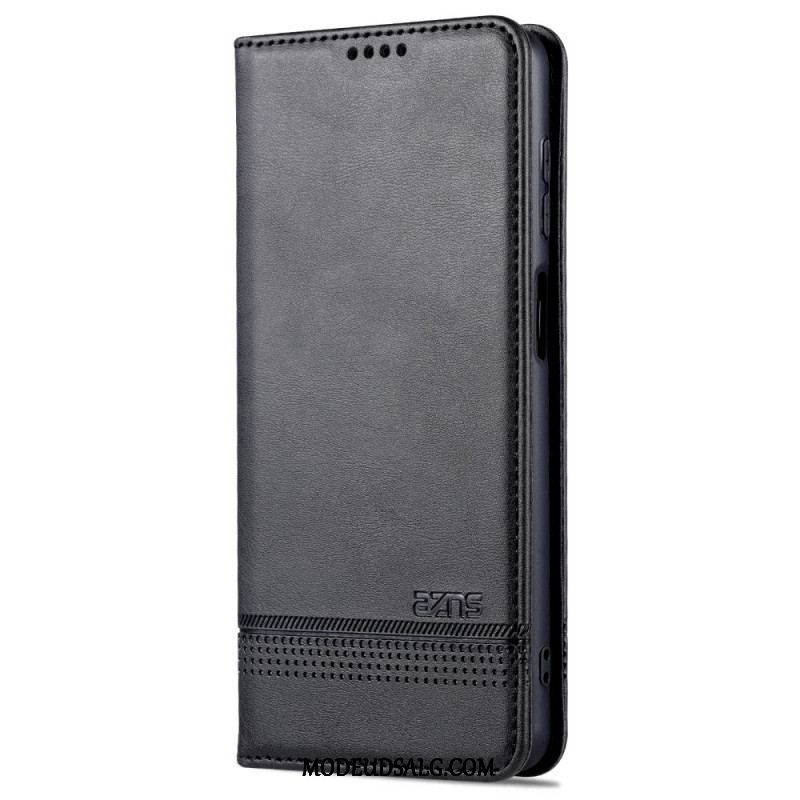 Cover Samsung Galaxy M52 5G Flip Cover Azns Lædereffekt