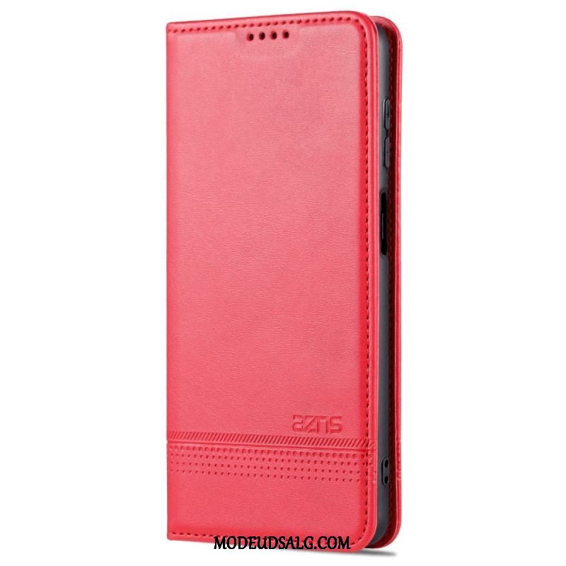 Cover Samsung Galaxy M52 5G Flip Cover Azns Lædereffekt