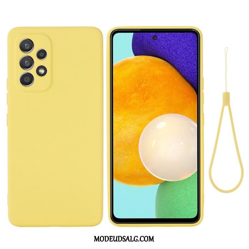 Cover Samsung Galaxy M53 5G Flydende Silikone Med Snor