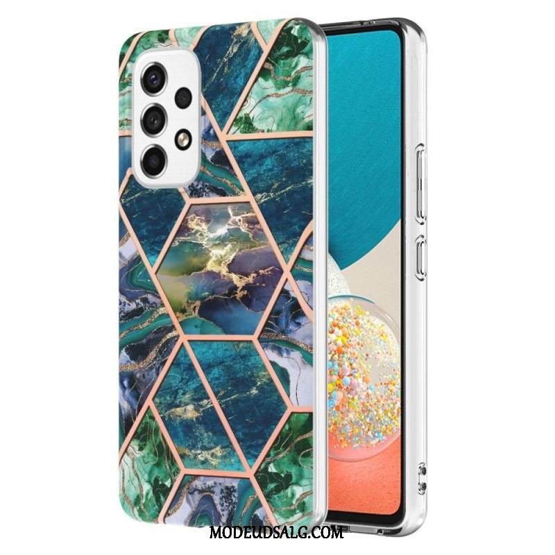 Cover Samsung Galaxy M53 5G Prangende Geometrisk Marmor