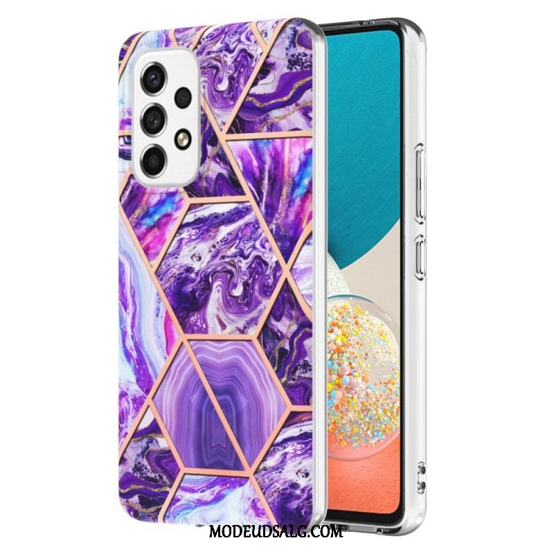 Cover Samsung Galaxy M53 5G Prangende Geometrisk Marmor