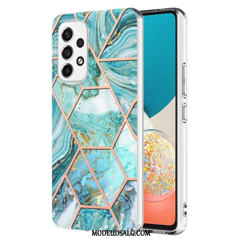 Cover Samsung Galaxy M53 5G Prangende Geometrisk Marmor