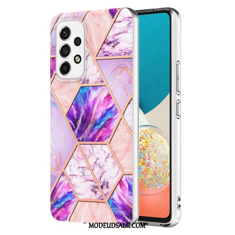 Cover Samsung Galaxy M53 5G Prangende Geometrisk Marmor