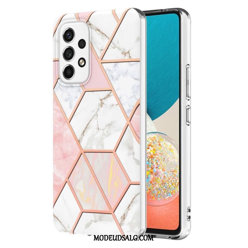 Cover Samsung Galaxy M53 5G Prangende Geometrisk Marmor