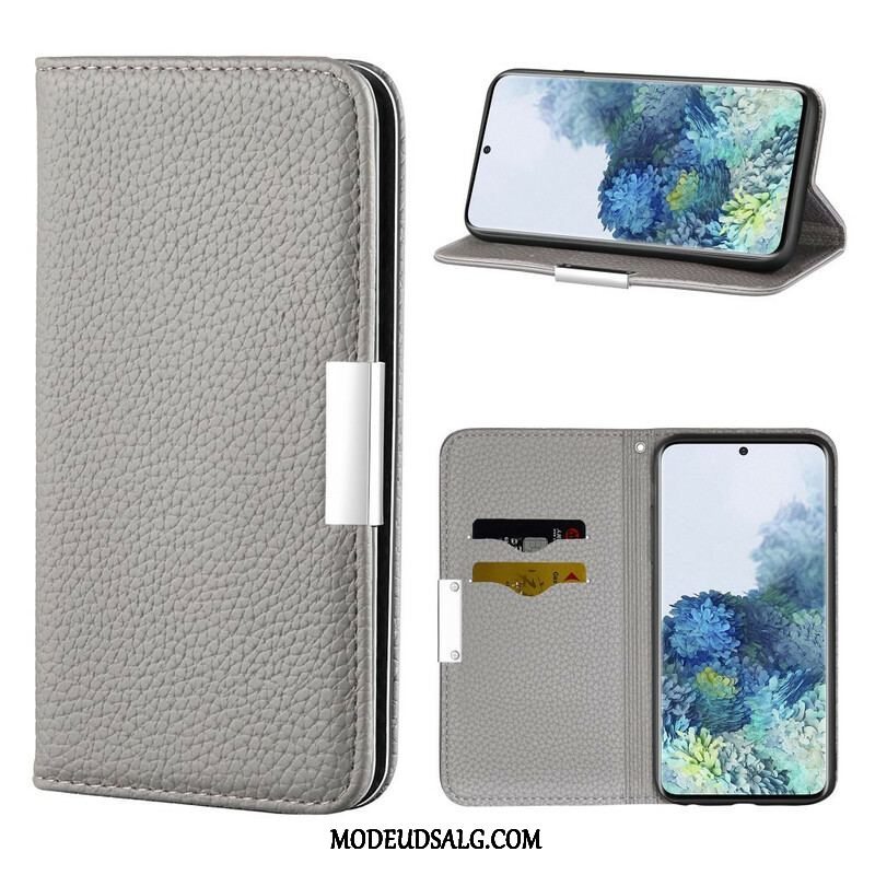 Cover Samsung Galaxy S21 5G Flip Cover Imiteret Læder Litchi Ultra Chic