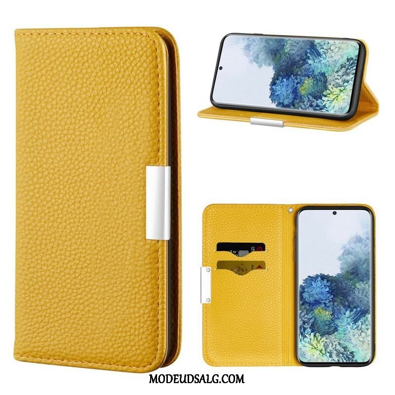 Cover Samsung Galaxy S21 5G Flip Cover Imiteret Læder Litchi Ultra Chic