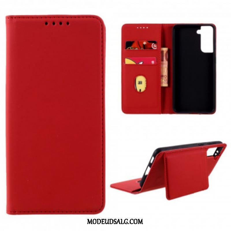 Cover Samsung Galaxy S21 5G Flip Cover Kortholder Stativ