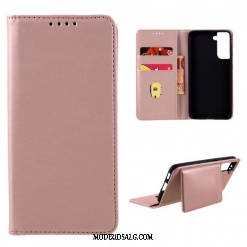 Cover Samsung Galaxy S21 5G Flip Cover Kortholder Stativ