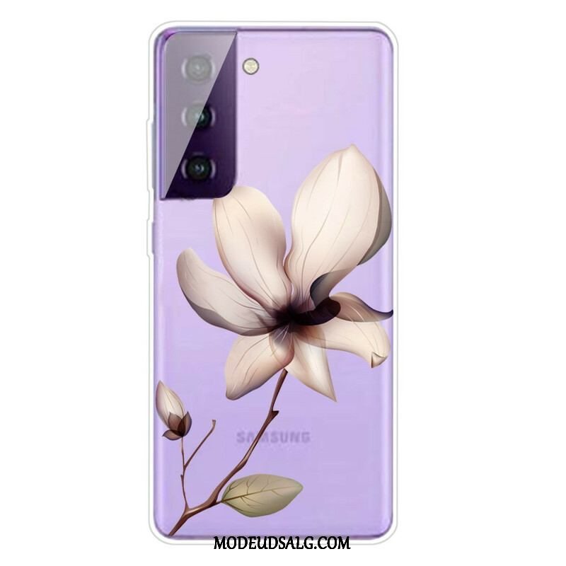 Cover Samsung Galaxy S21 5G Gennemsigtig En Blomst