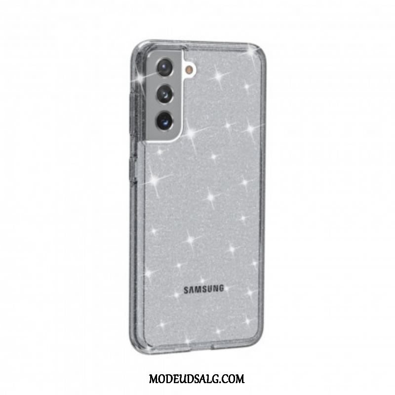 Cover Samsung Galaxy S21 5G Gennemsigtige Pailletter