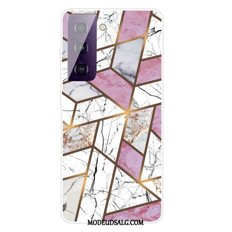 Cover Samsung Galaxy S21 5G Geometrisk Marmor