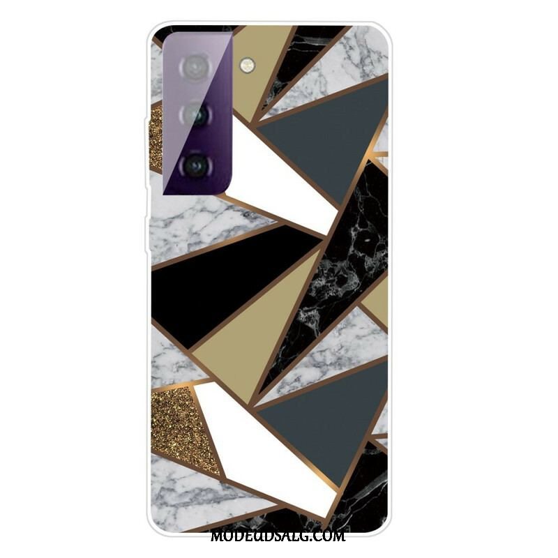 Cover Samsung Galaxy S21 5G Geometrisk Marmor