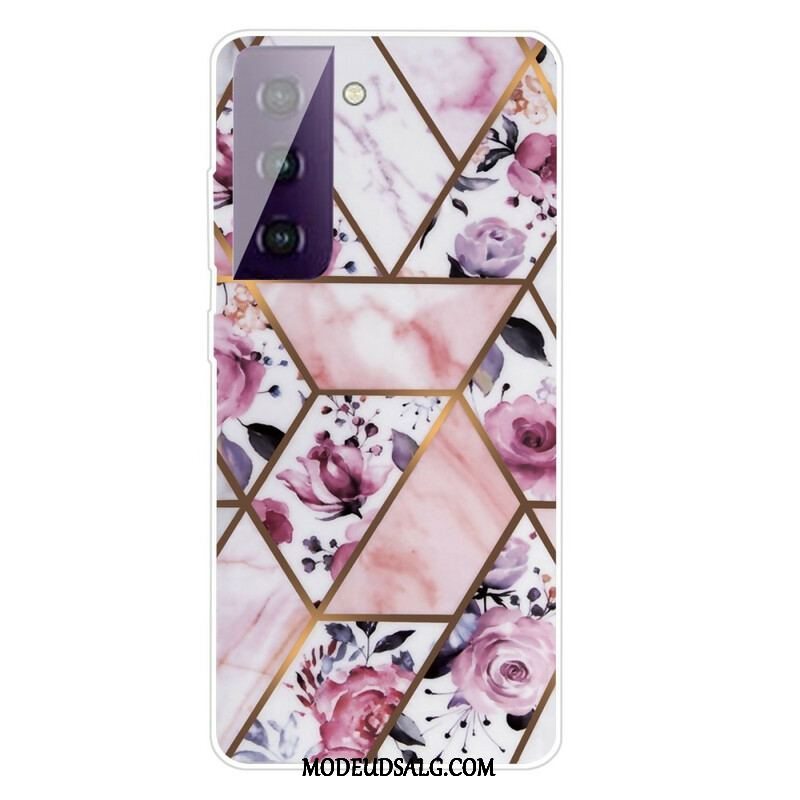 Cover Samsung Galaxy S21 5G Geometrisk Marmor