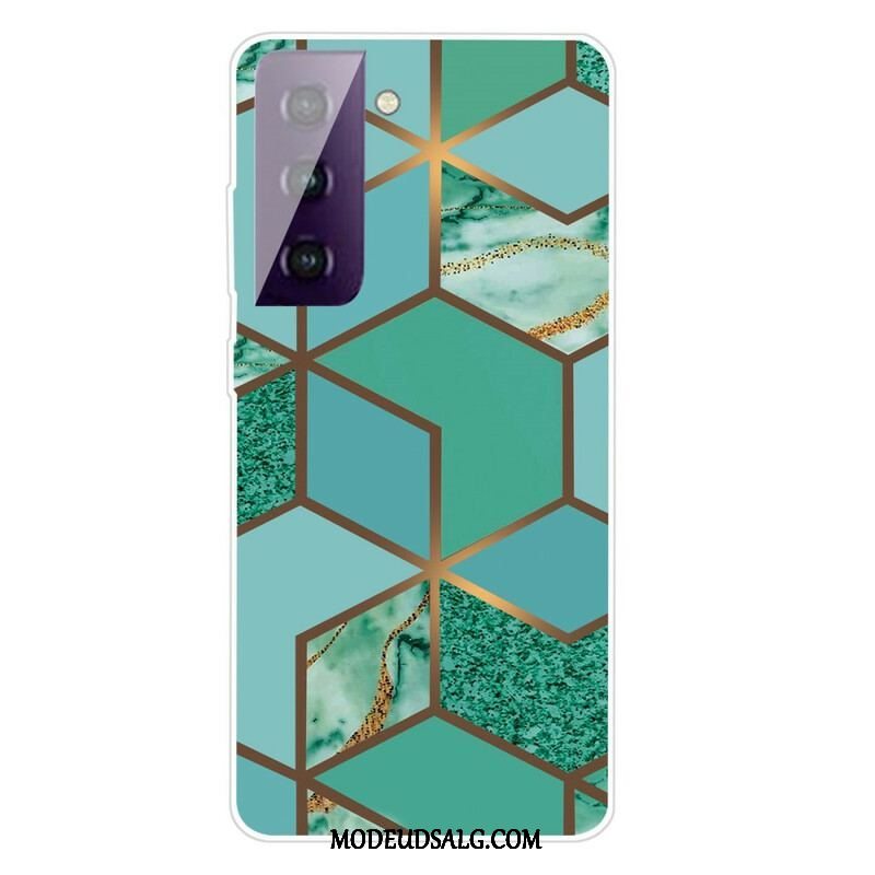 Cover Samsung Galaxy S21 5G Geometrisk Marmor