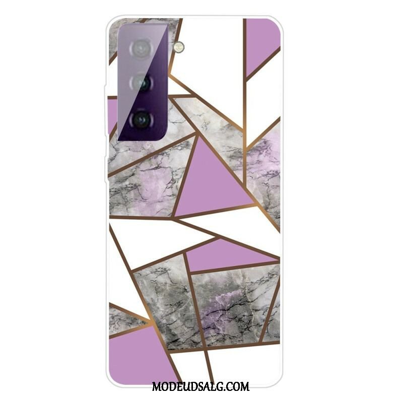 Cover Samsung Galaxy S21 5G Geometrisk Marmor