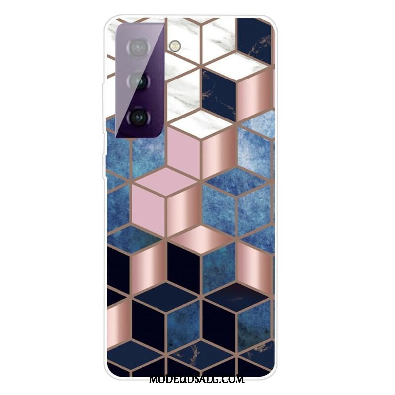 Cover Samsung Galaxy S21 FE Decline Geometrisk Marmor