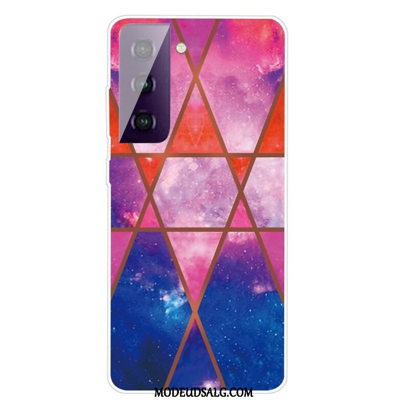 Cover Samsung Galaxy S21 FE Decline Geometrisk Marmor