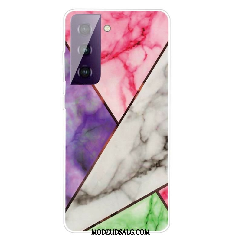 Cover Samsung Galaxy S21 FE Decline Geometrisk Marmor