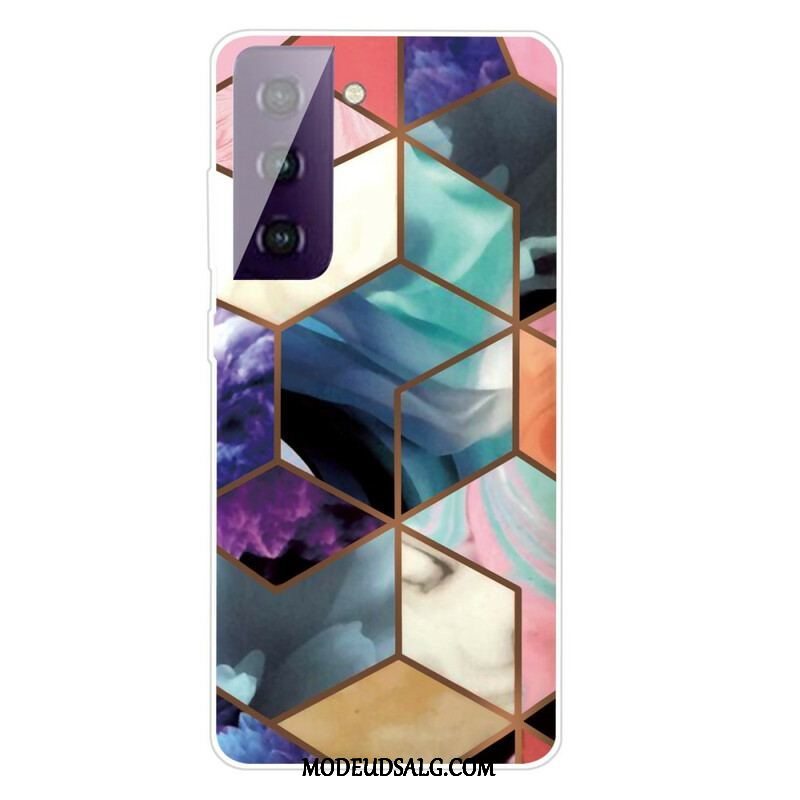 Cover Samsung Galaxy S21 FE Decline Geometrisk Marmor