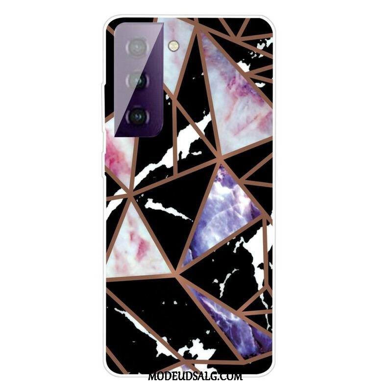 Cover Samsung Galaxy S21 FE Decline Geometrisk Marmor