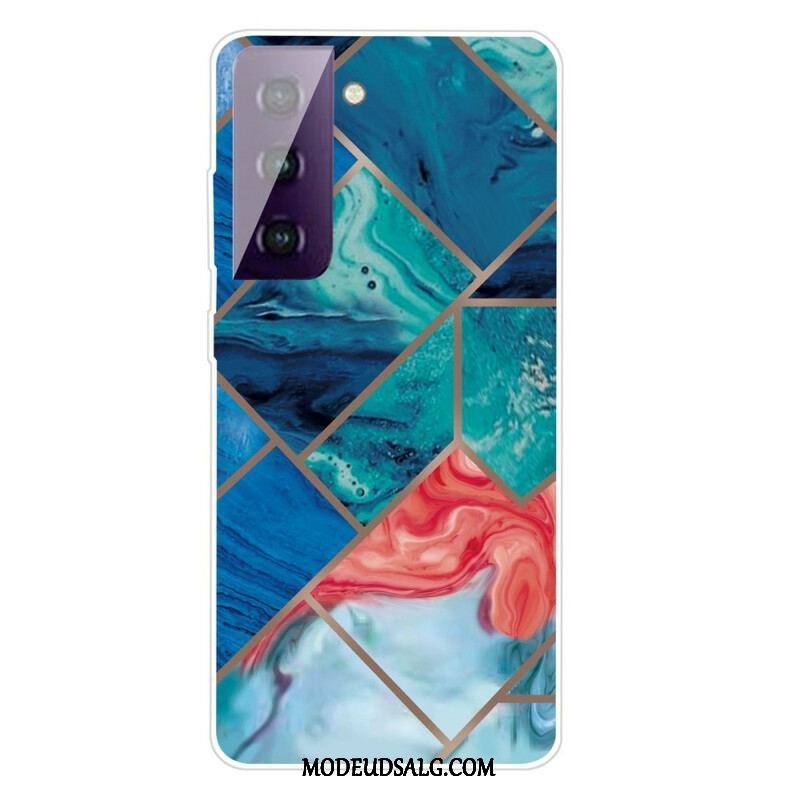 Cover Samsung Galaxy S21 FE Decline Geometrisk Marmor