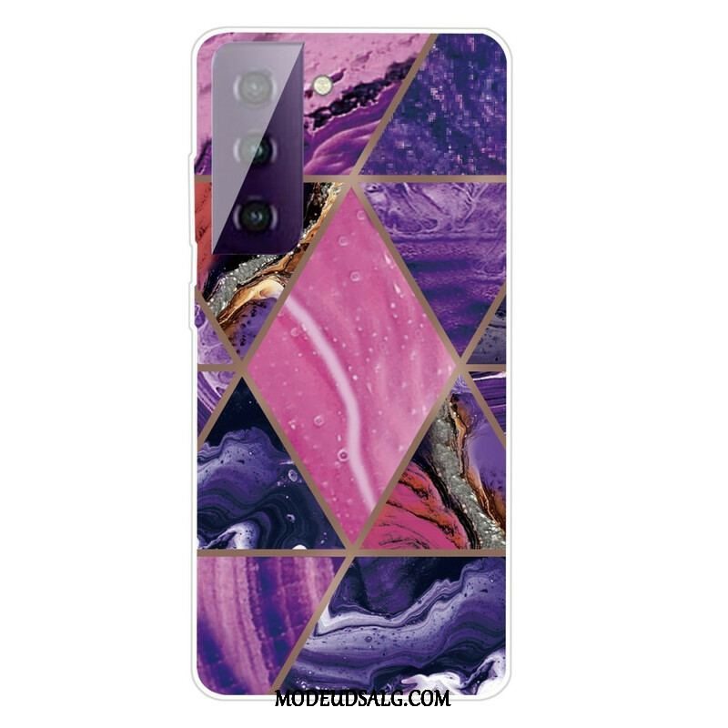 Cover Samsung Galaxy S21 FE Decline Geometrisk Marmor