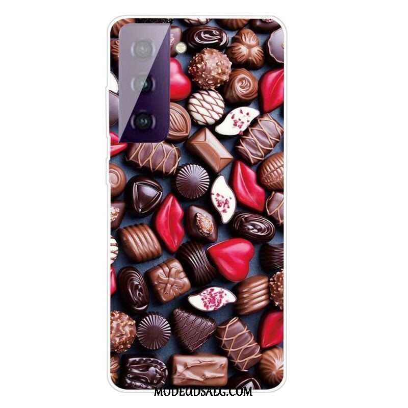 Cover Samsung Galaxy S21 FE Fleksibel Chokolade