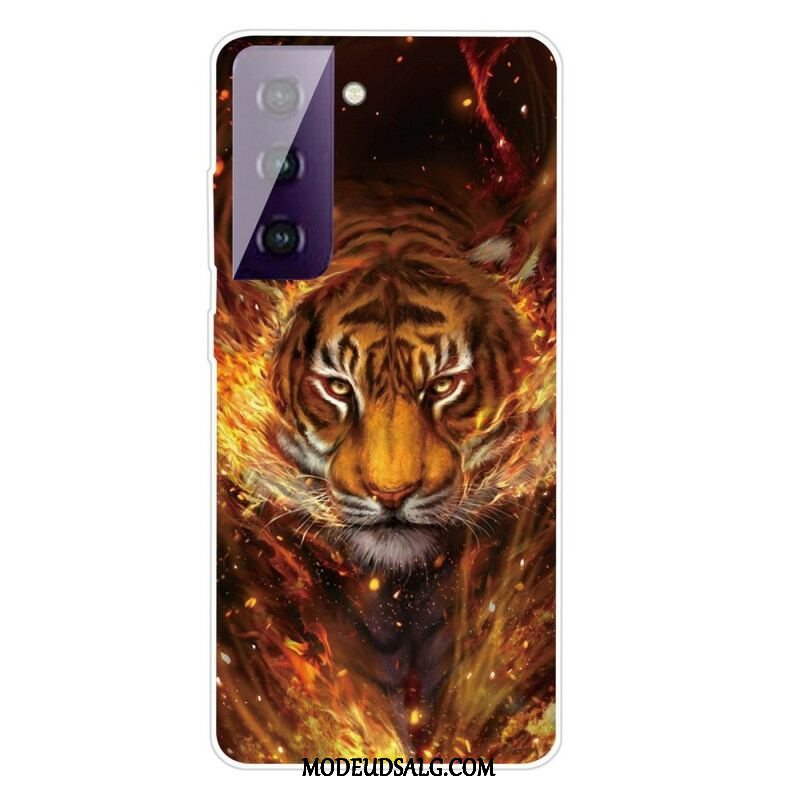 Cover Samsung Galaxy S21 FE Fleksibel Tiger