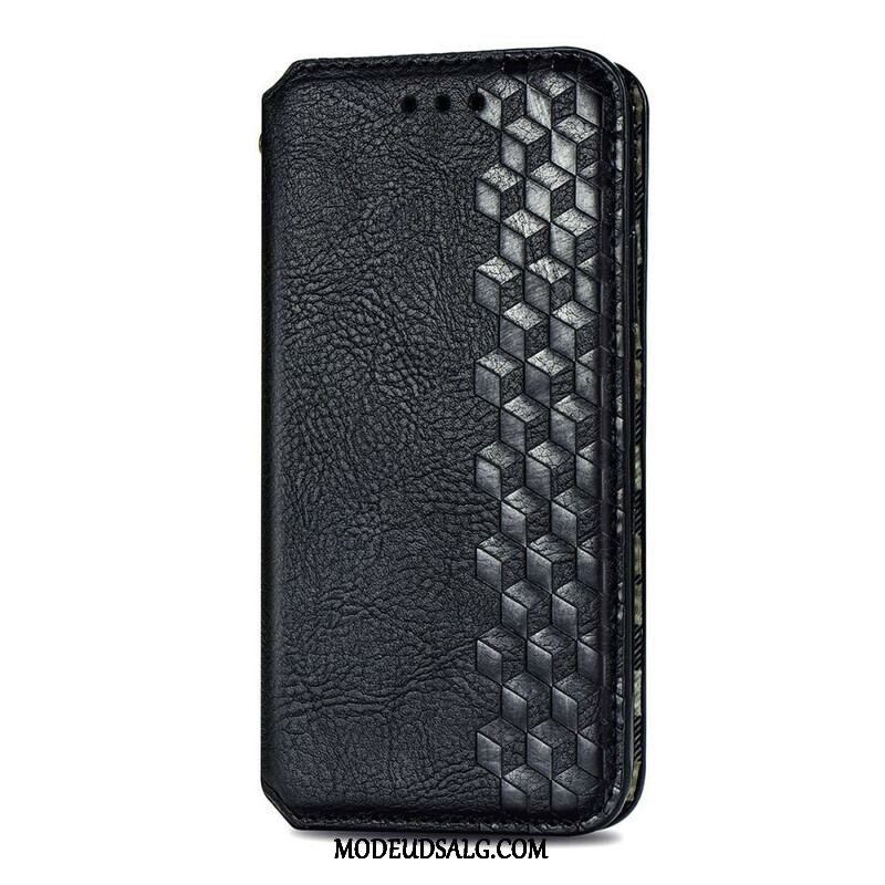 Cover Samsung Galaxy S21 FE Flip Cover Diamanttekstur I Lædereffekt