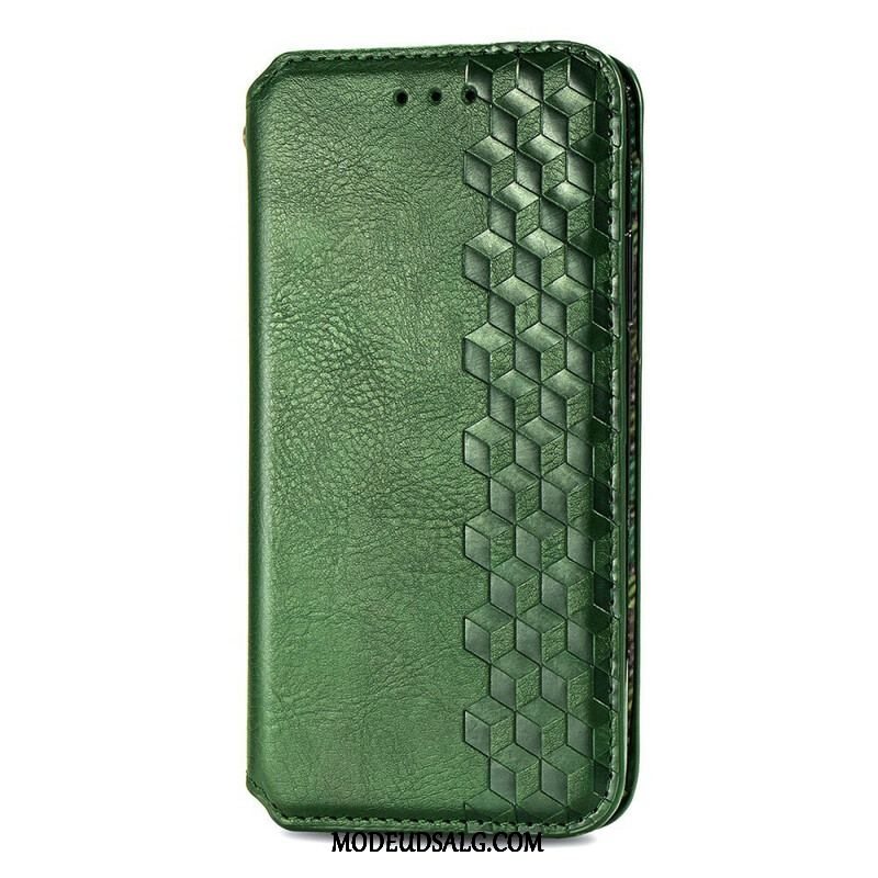 Cover Samsung Galaxy S21 FE Flip Cover Diamanttekstur I Lædereffekt