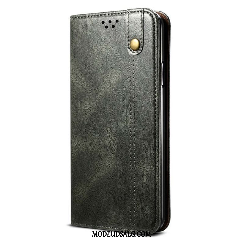 Cover Samsung Galaxy S21 FE Flip Cover Voksbehandlet Kunstlæder