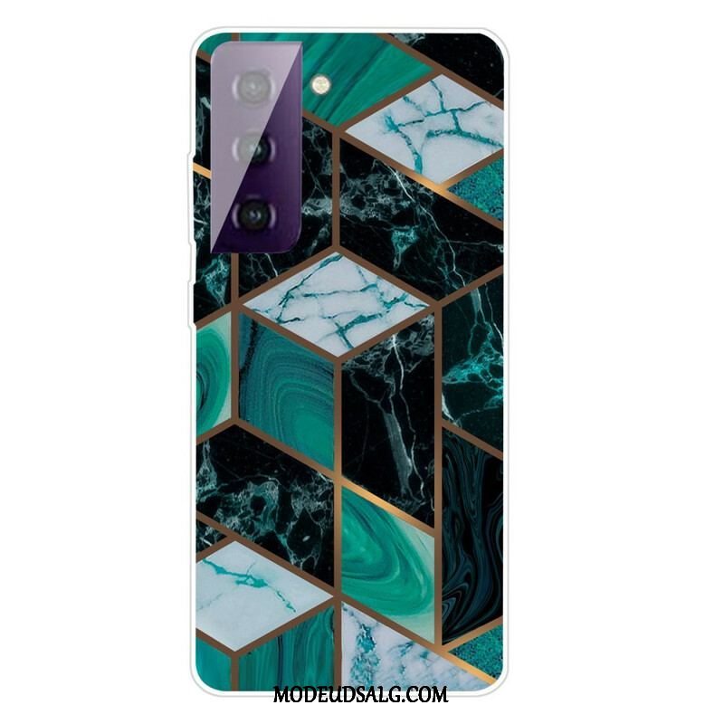 Cover Samsung Galaxy S21 FE Geometrisk Marmor