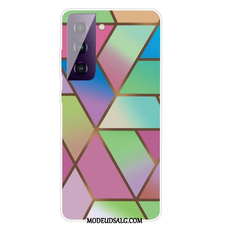 Cover Samsung Galaxy S21 FE Geometrisk Marmor