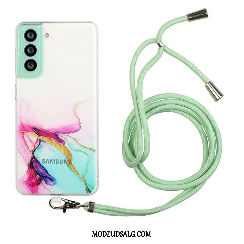 Cover Samsung Galaxy S21 FE Med Snor Med Marmorsnor