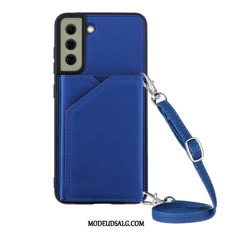 Cover Samsung Galaxy S21 FE Multi-card Support Håndfri Og Lanyard