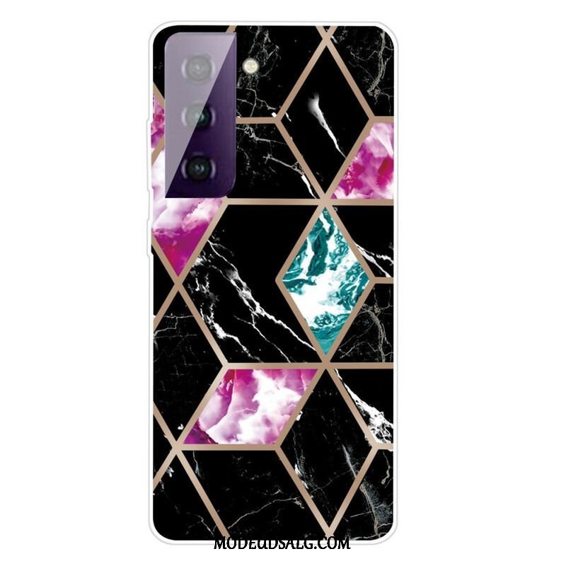 Cover Samsung Galaxy S21 FE Variabel Geometrisk Marmor