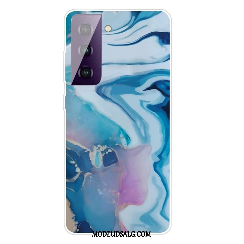 Cover Samsung Galaxy S21 FE Variabel Geometrisk Marmor