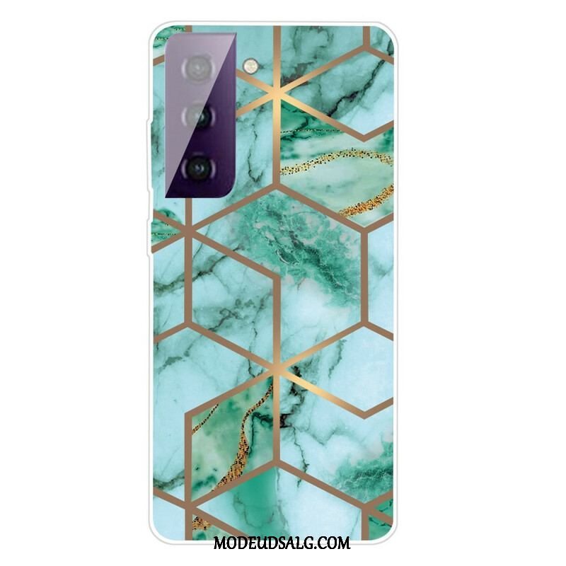 Cover Samsung Galaxy S21 FE Variabel Geometrisk Marmor