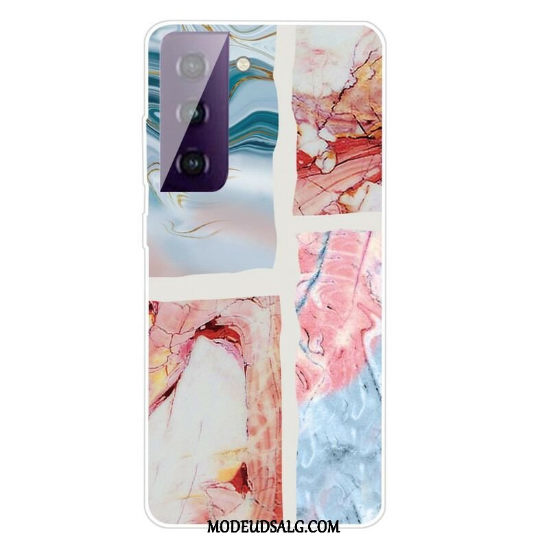 Cover Samsung Galaxy S21 FE Variabel Geometrisk Marmor