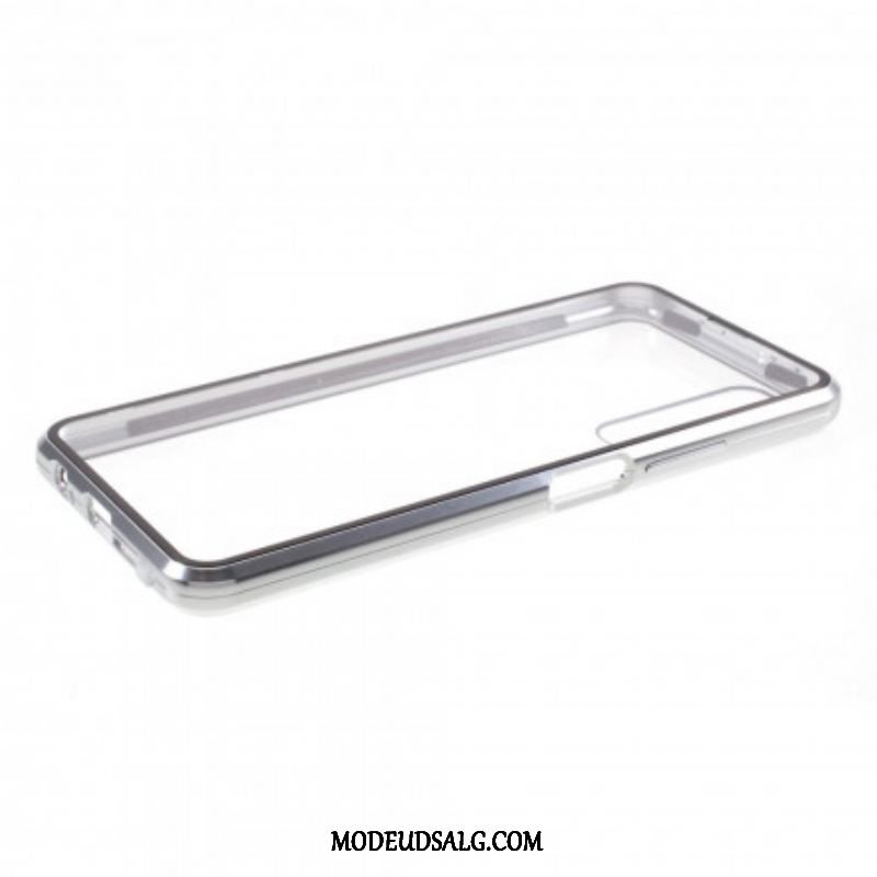 Cover Samsung Galaxy S21 Plus 5G Metalkanter Og Dobbelt Hærdet Glas