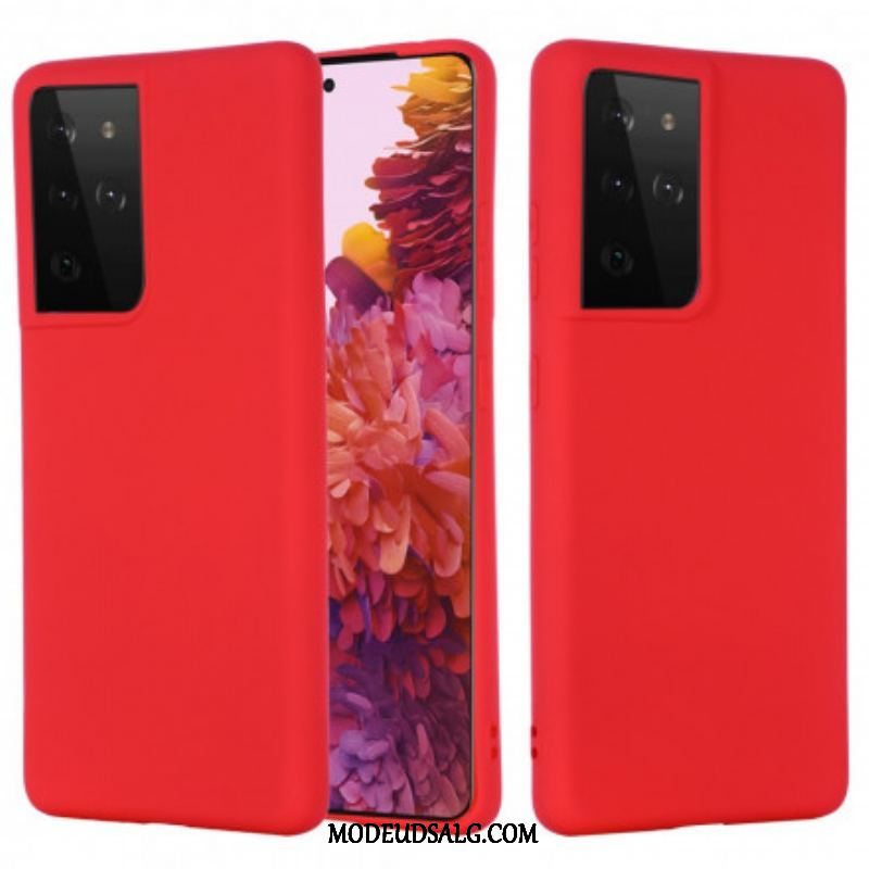 Cover Samsung Galaxy S21 Ultra 5G Flydende Silikone Design