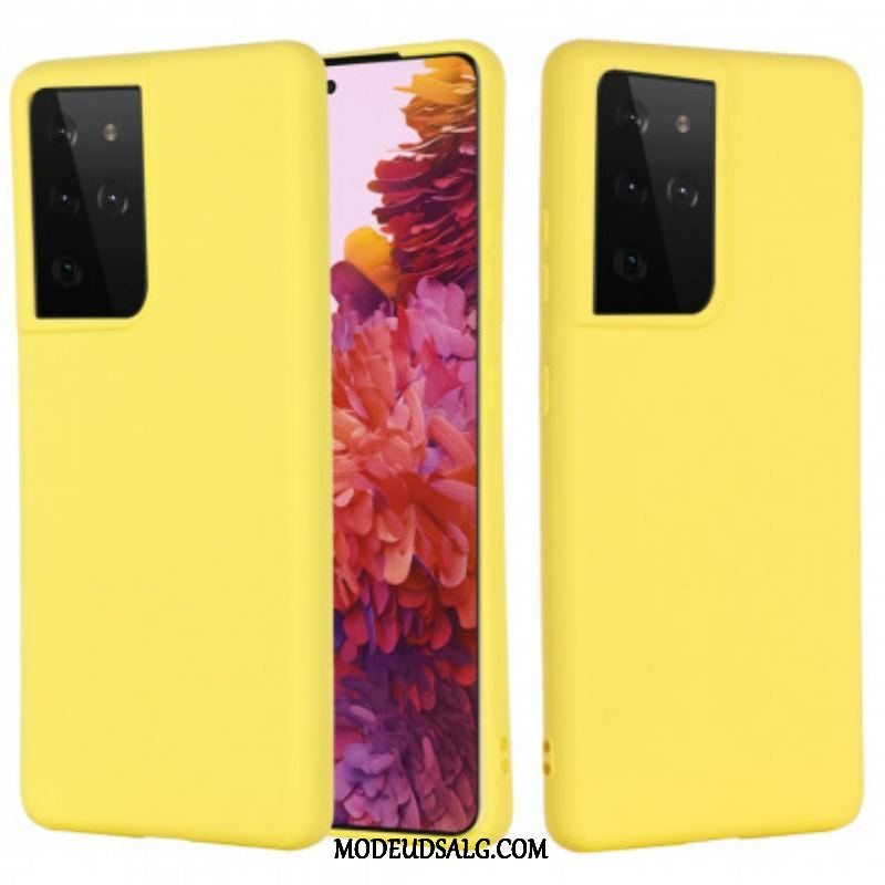 Cover Samsung Galaxy S21 Ultra 5G Flydende Silikone Design